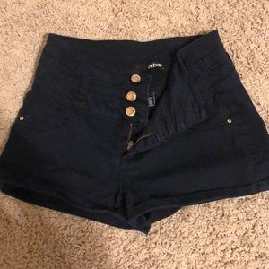 Refuge high waisted blue shorts